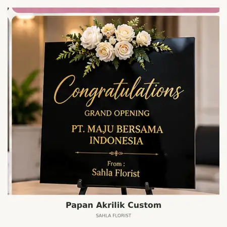 Papan Bunga Akrilik Bengkulu Kota
